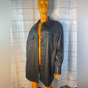 H&M Imitation leather shirt